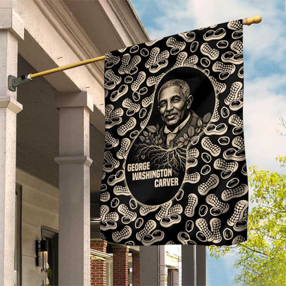 George Washington Carver Garden Flag Peanut From Soil Comes Knowledge Quote and Agricultural Roots - African Pride