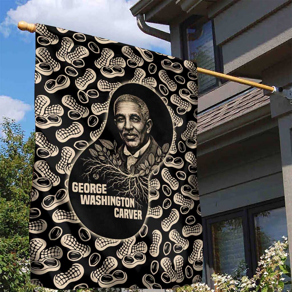 George Washington Carver Garden Flag Peanut From Soil Comes Knowledge Quote and Agricultural Roots - African Pride