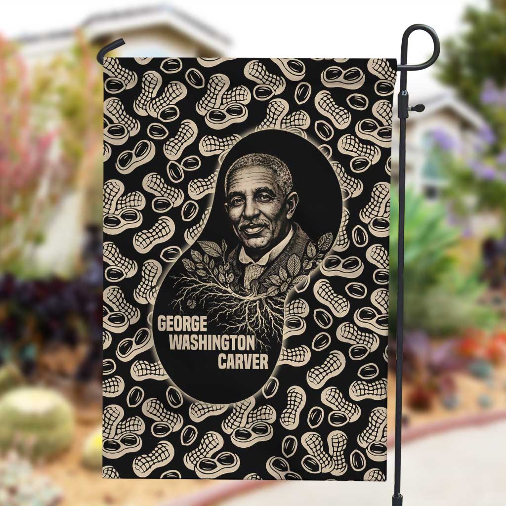 George Washington Carver Garden Flag Peanut From Soil Comes Knowledge Quote and Agricultural Roots - African Pride