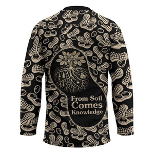 George Washington Carver Hockey Jersey Peanut From Soil Comes Knowledge Quote and Agricultural Roots - African Pride