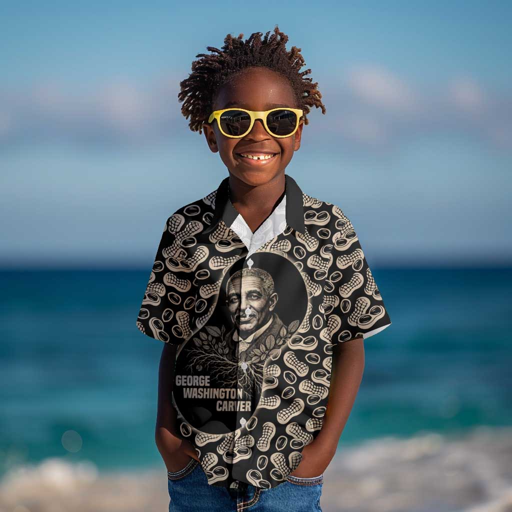 George Washington Carver Kid Hawaiian Shirt Peanut From Soil Comes Knowledge Quote and Agricultural Roots - African Pride