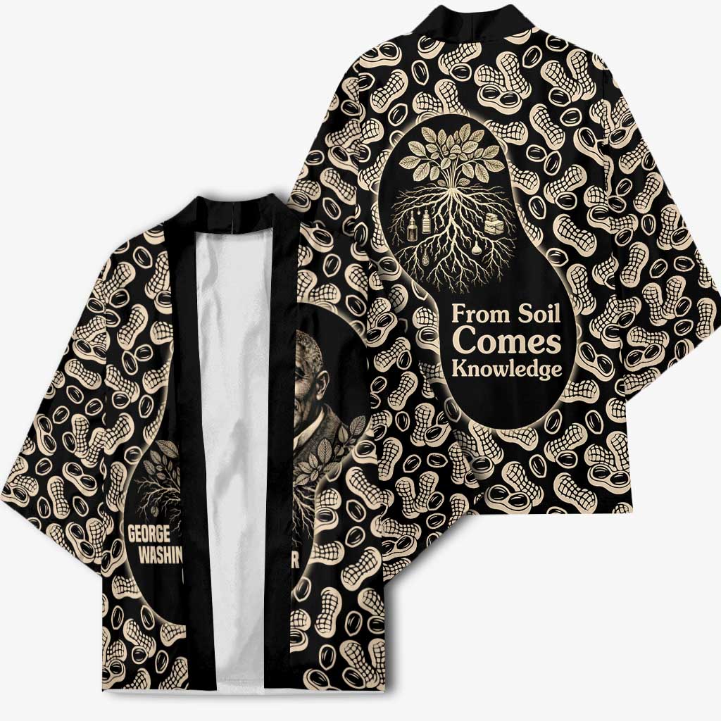 George Washington Carver Kimono Peanut From Soil Comes Knowledge Quote and Agricultural Roots - African Pride