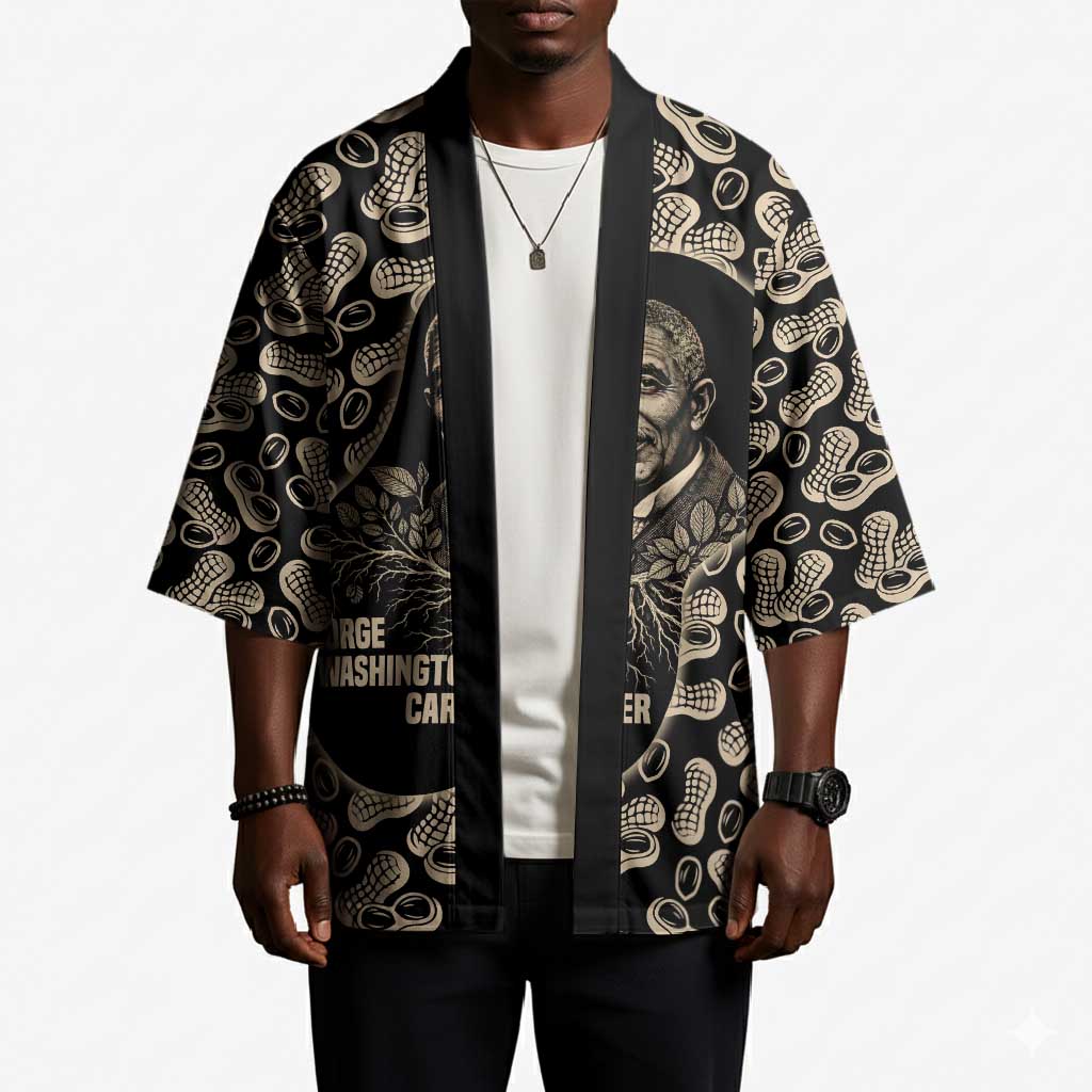 George Washington Carver Kimono Peanut From Soil Comes Knowledge Quote and Agricultural Roots - African Pride