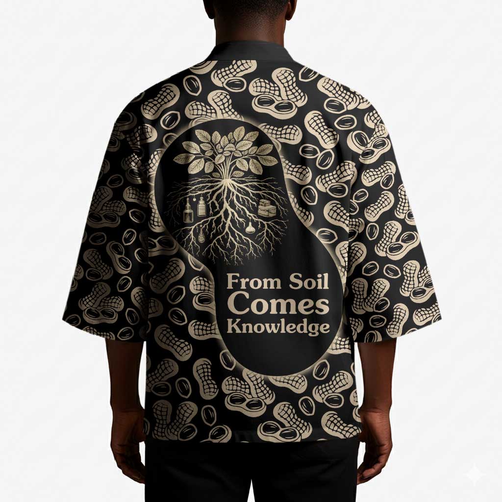George Washington Carver Kimono Peanut From Soil Comes Knowledge Quote and Agricultural Roots - African Pride