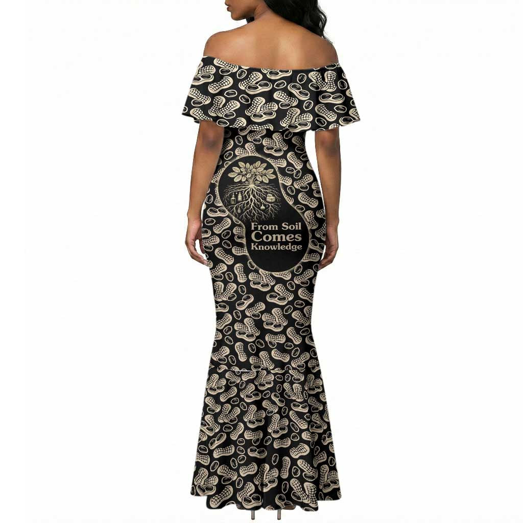 George Washington Carver Mermaid Dress Peanut From Soil Comes Knowledge Quote and Agricultural Roots - African Pride
