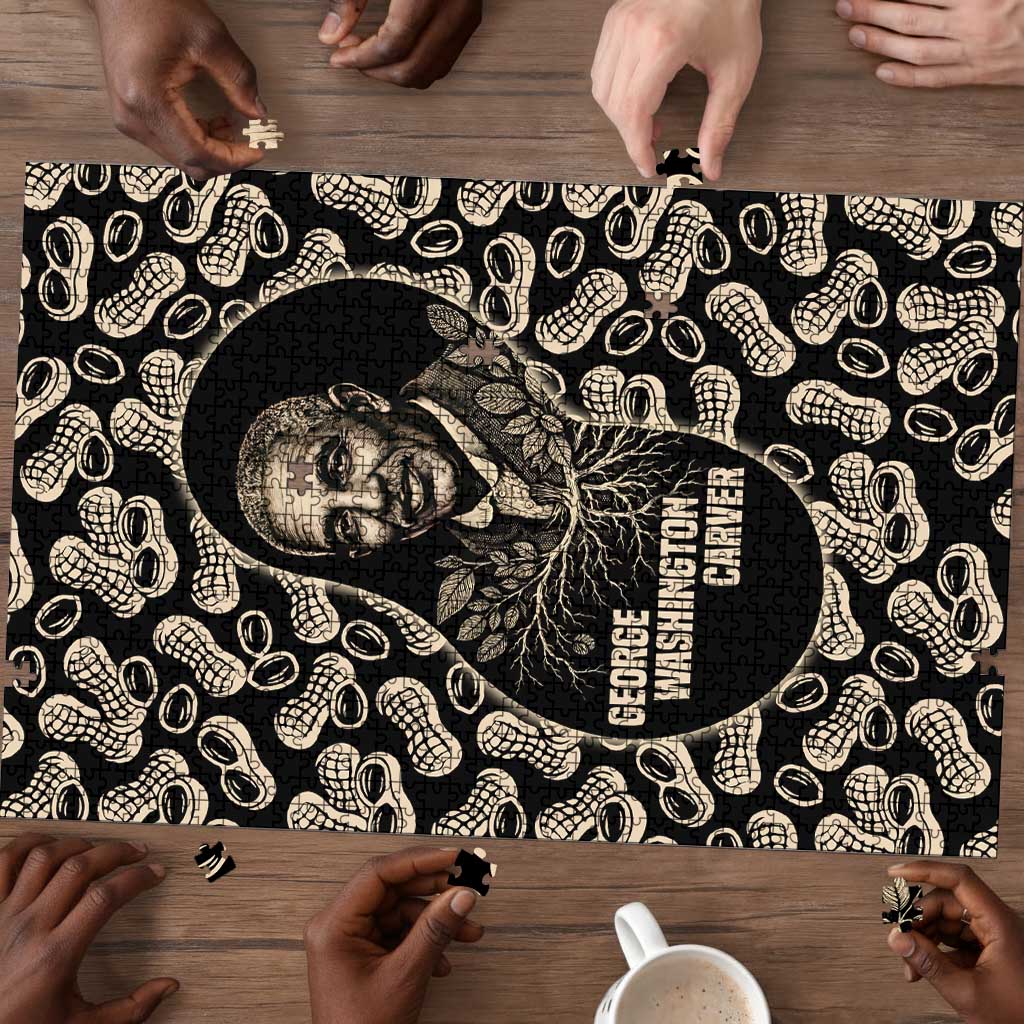 George Washington Carver Puzzle Peanut From Soil Comes Knowledge Quote and Agricultural Roots - African Pride