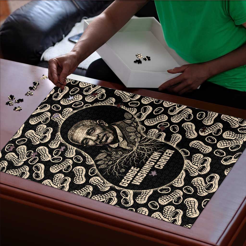 George Washington Carver Puzzle Peanut From Soil Comes Knowledge Quote and Agricultural Roots - African Pride