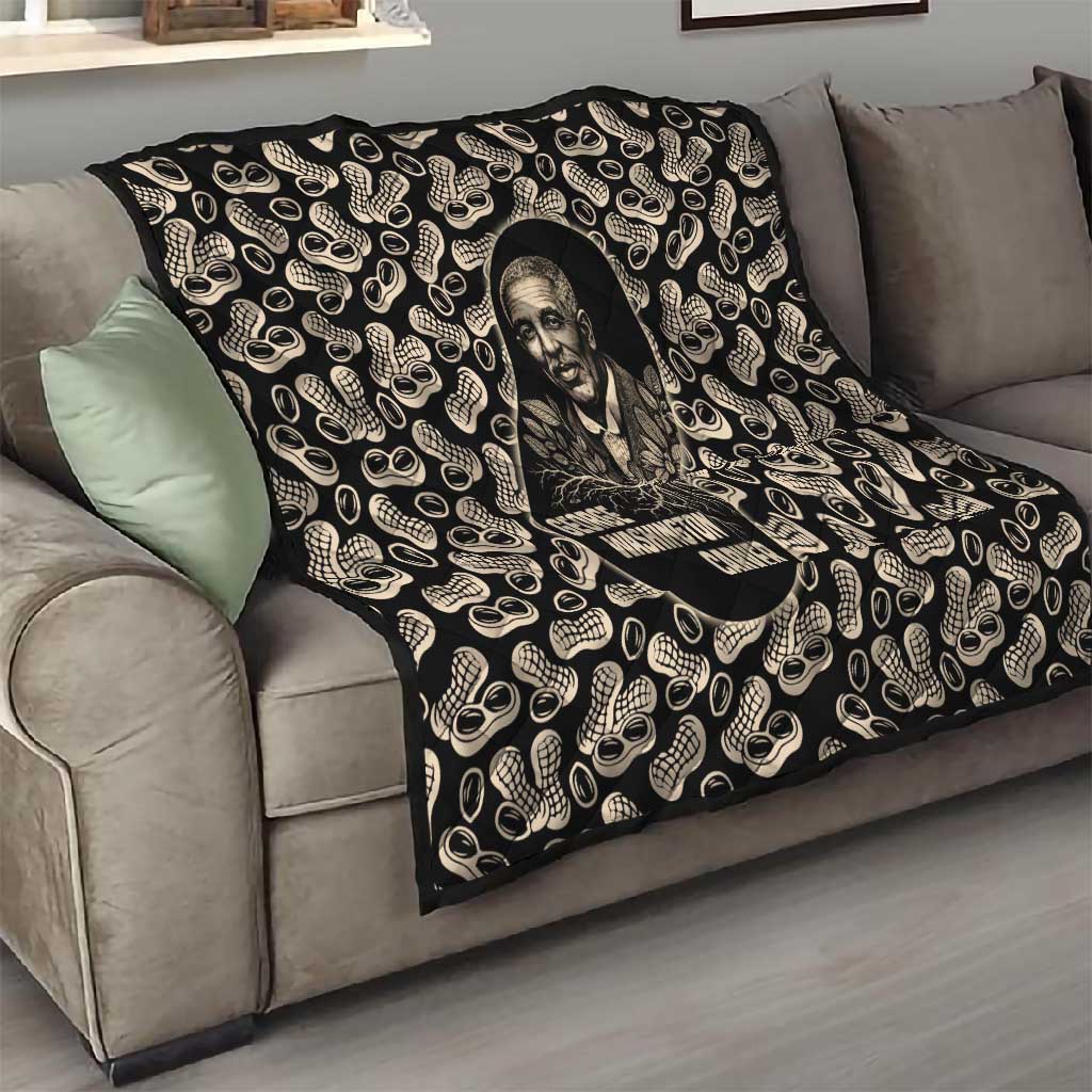 George Washington Carver Quilt Peanut From Soil Comes Knowledge Quote and Agricultural Roots - African Pride