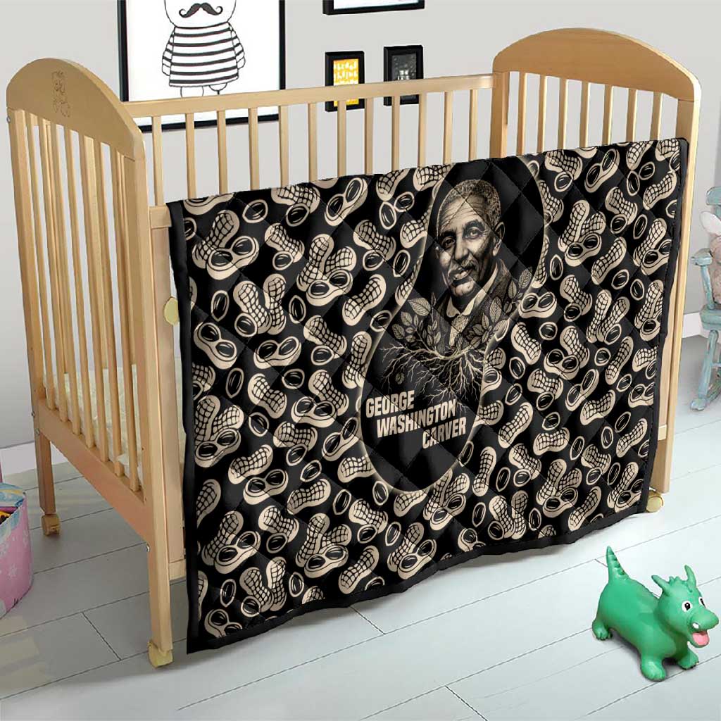George Washington Carver Quilt Peanut From Soil Comes Knowledge Quote and Agricultural Roots - African Pride