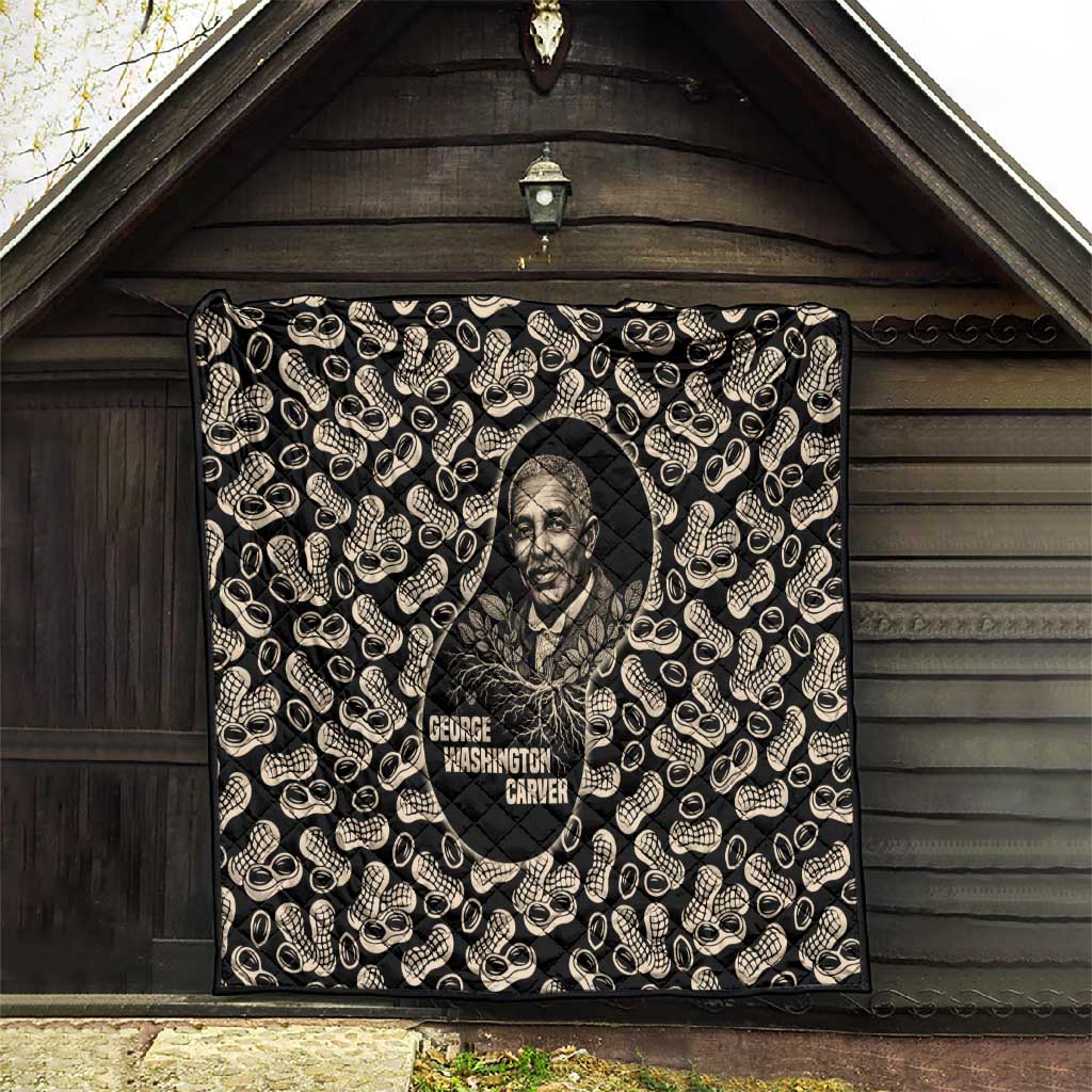 George Washington Carver Quilt Peanut From Soil Comes Knowledge Quote and Agricultural Roots - African Pride