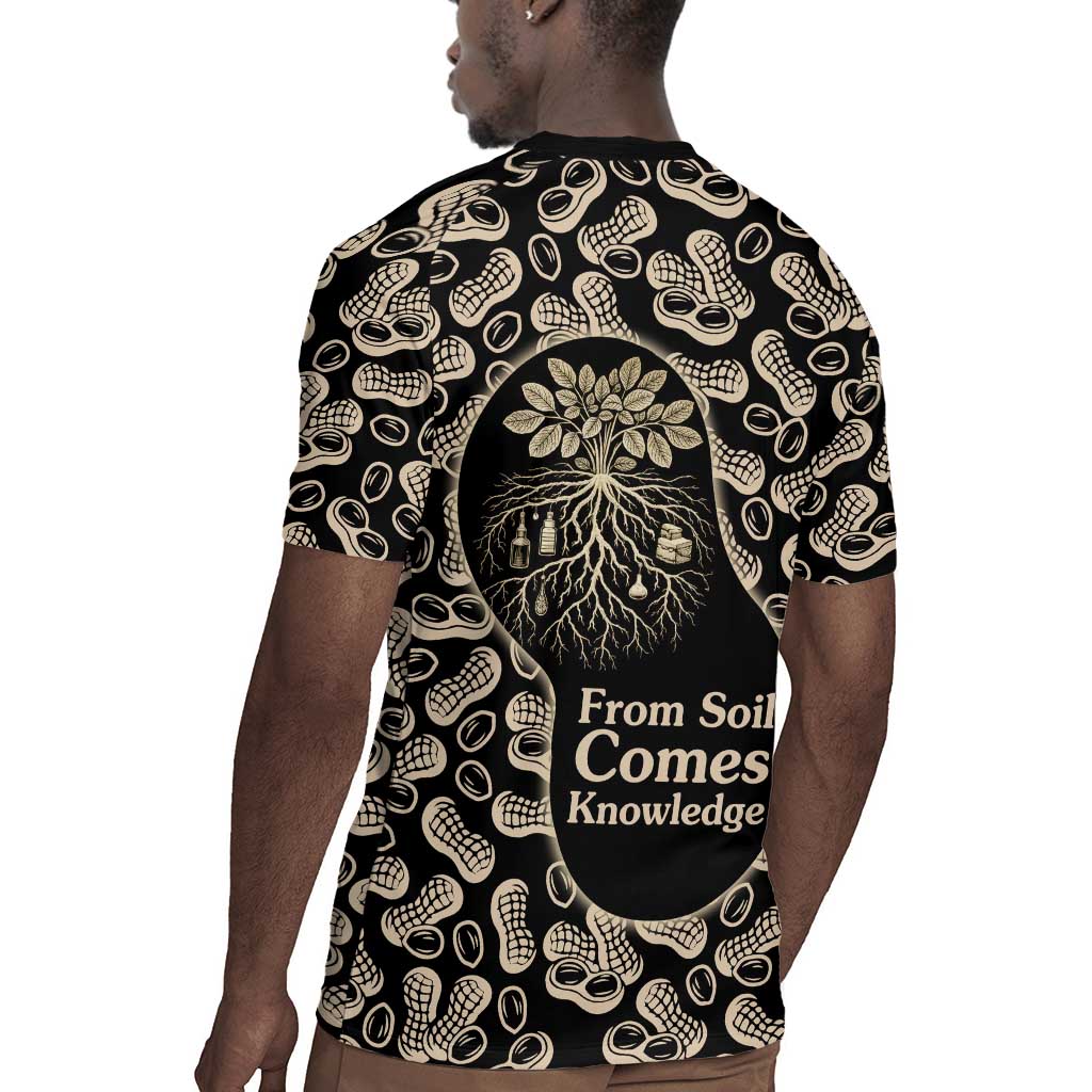 George Washington Carver Rugby Jersey Peanut From Soil Comes Knowledge Quote and Agricultural Roots - African Pride