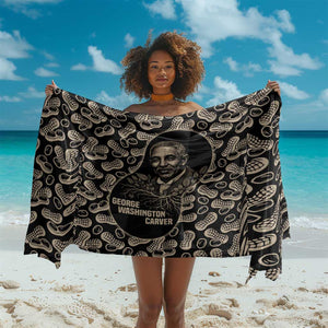 George Washington Carver Sarong Peanut From Soil Comes Knowledge Quote and Agricultural Roots - African Pride