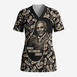 George Washington Carver Scrub Top Peanut From Soil Comes Knowledge Quote and Agricultural Roots - African Pride