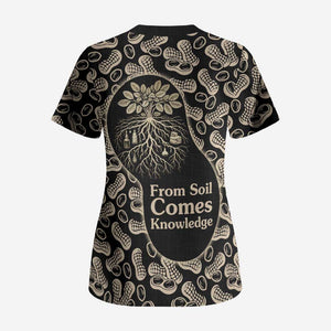 George Washington Carver Scrub Top Peanut From Soil Comes Knowledge Quote and Agricultural Roots - African Pride