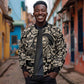 George Washington Carver Sleeve Zip Bomber Jacket Peanut From Soil Comes Knowledge Quote and Agricultural Roots - African Pride