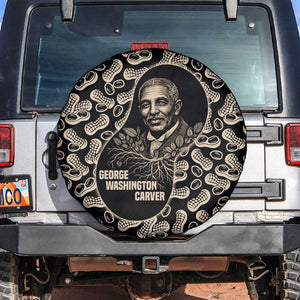 George Washington Carver Spare Tire Cover Peanut From Soil Comes Knowledge Quote and Agricultural Roots - African Pride