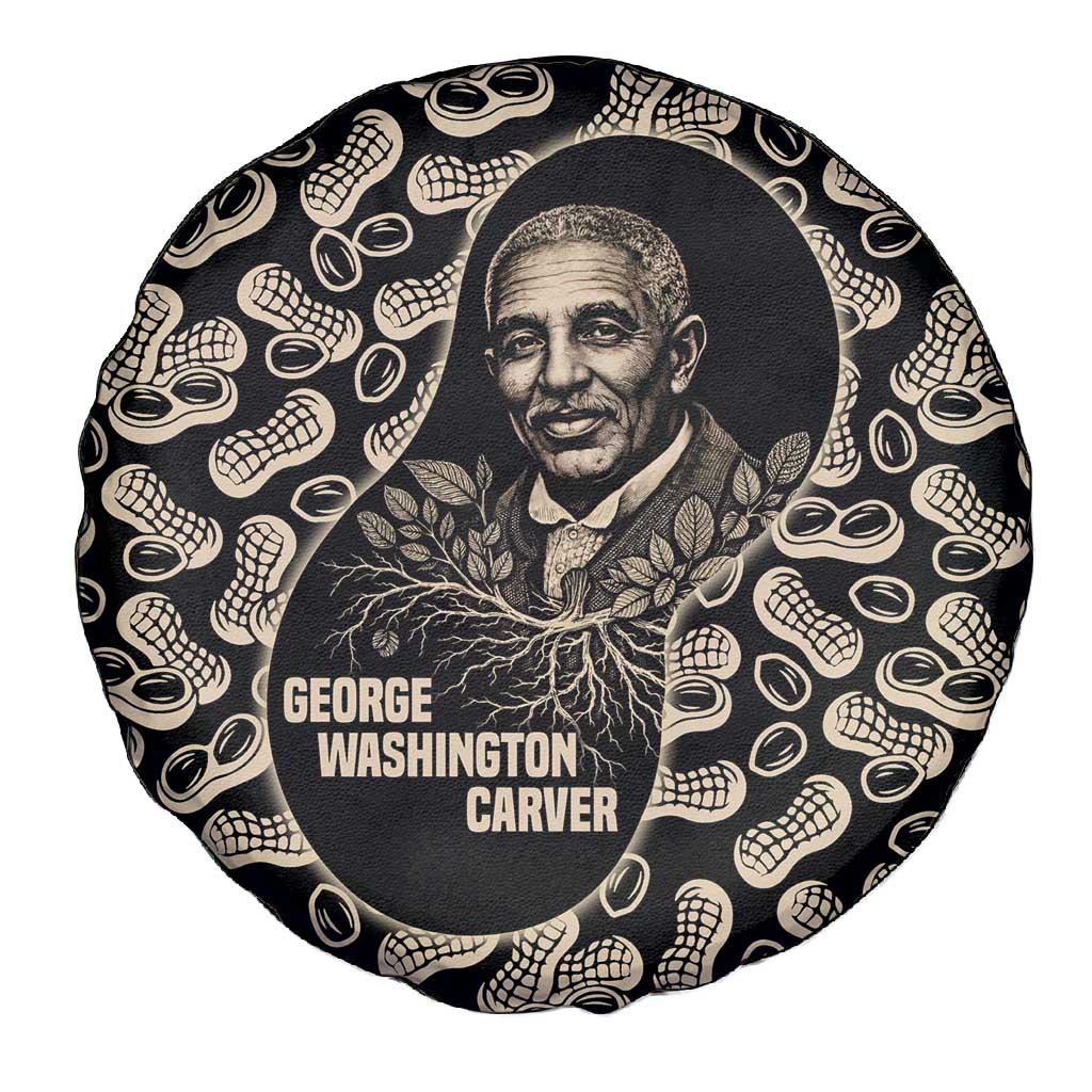 George Washington Carver Spare Tire Cover Peanut From Soil Comes Knowledge Quote and Agricultural Roots - African Pride