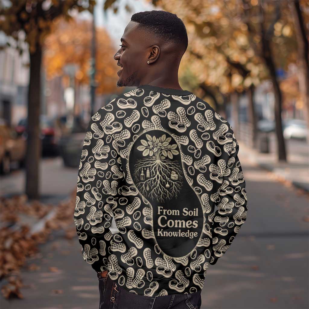 George Washington Carver Sweatshirt Peanut From Soil Comes Knowledge Quote and Agricultural Roots - African Pride