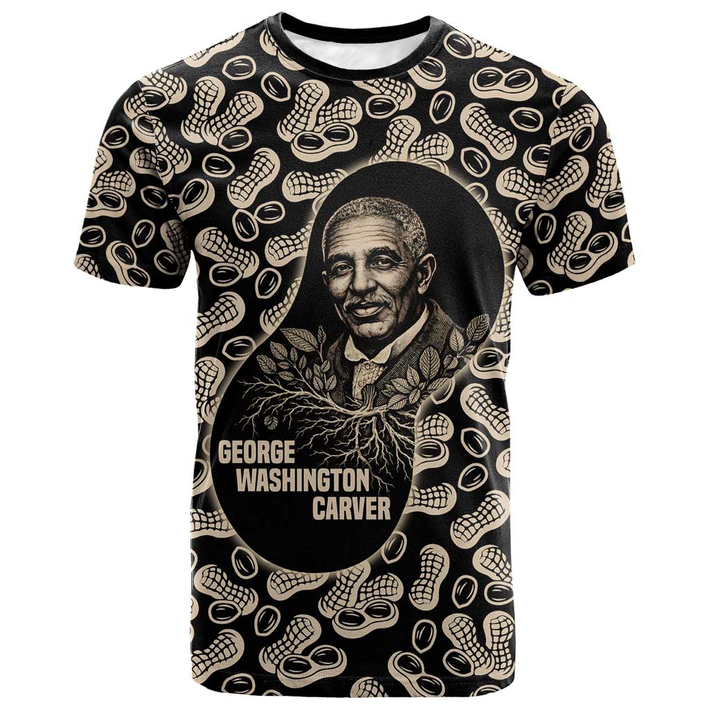 George Washington Carver T shirt Peanut From Soil Comes Knowledge Quote and Agricultural Roots - African Pride