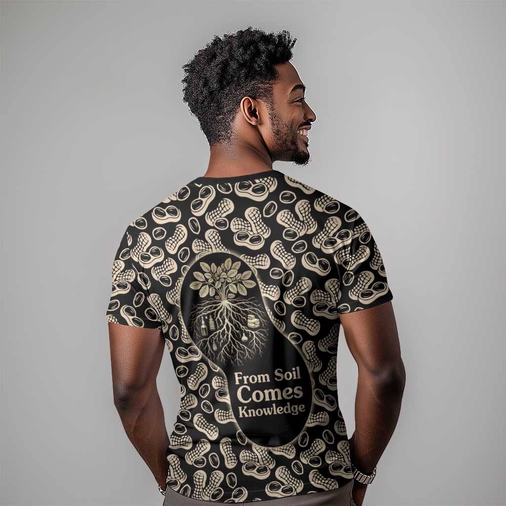 George Washington Carver T shirt Peanut From Soil Comes Knowledge Quote and Agricultural Roots - African Pride
