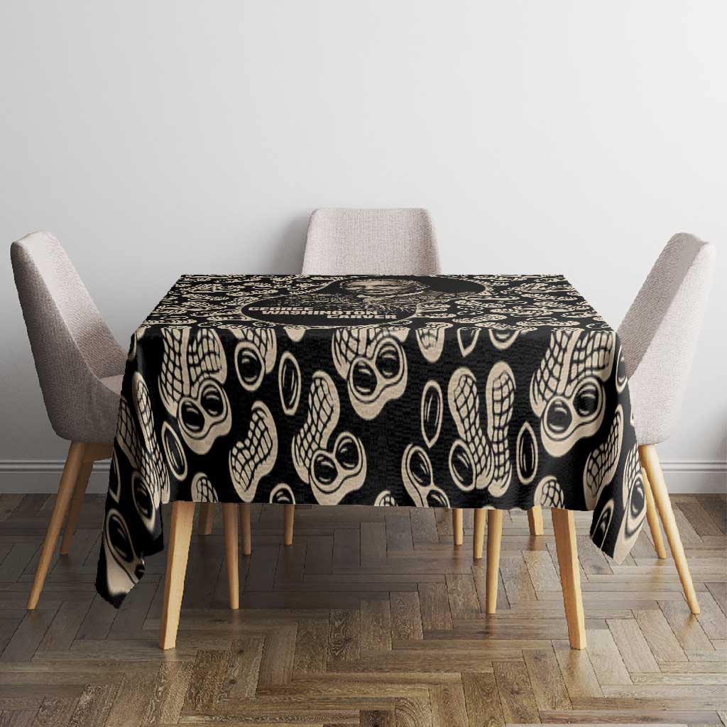 George Washington Carver Tablecloth Peanut From Soil Comes Knowledge Quote and Agricultural Roots - African Pride