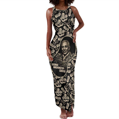 George Washington Carver Tank Maxi Dress Peanut From Soil Comes Knowledge Quote and Agricultural Roots - African Pride