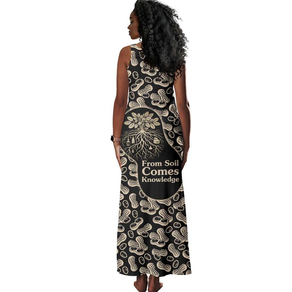 George Washington Carver Tank Maxi Dress Peanut From Soil Comes Knowledge Quote and Agricultural Roots - African Pride