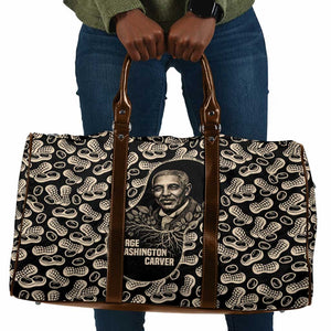 George Washington Carver Travel Bag Peanut From Soil Comes Knowledge Quote and Agricultural Roots - African Pride