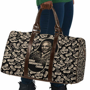 George Washington Carver Travel Bag Peanut From Soil Comes Knowledge Quote and Agricultural Roots - African Pride