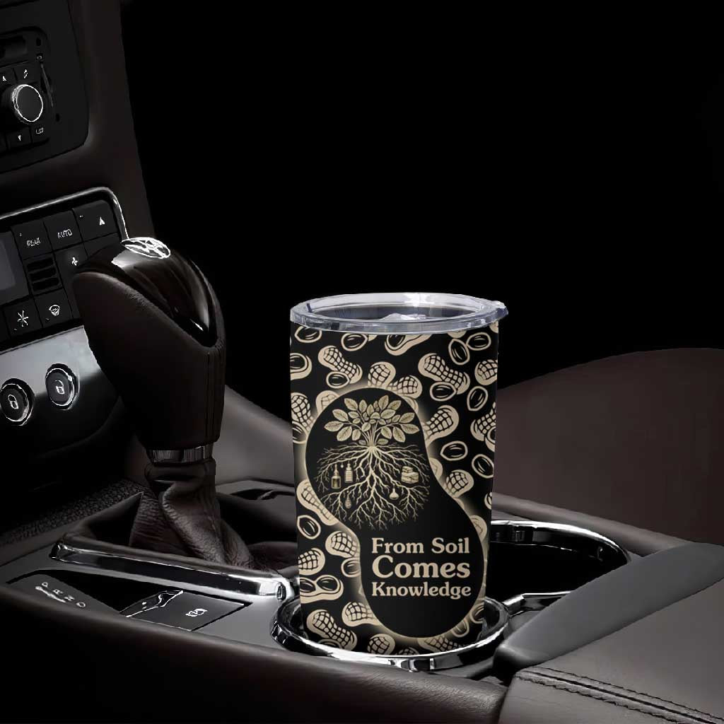 George Washington Carver Tumbler Cup Peanut From Soil Comes Knowledge Quote and Agricultural Roots - African Pride