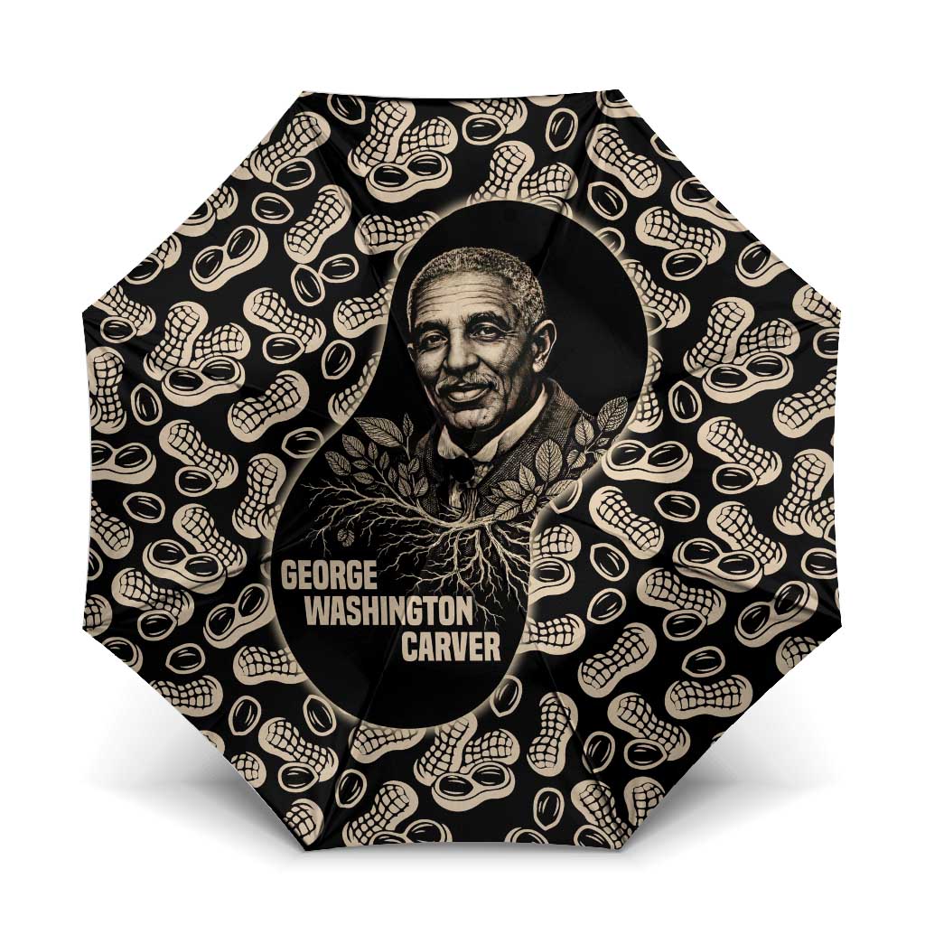 George Washington Carver Umbrella Peanut From Soil Comes Knowledge Quote and Agricultural Roots - African Pride