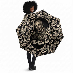 George Washington Carver Umbrella Peanut From Soil Comes Knowledge Quote and Agricultural Roots - African Pride