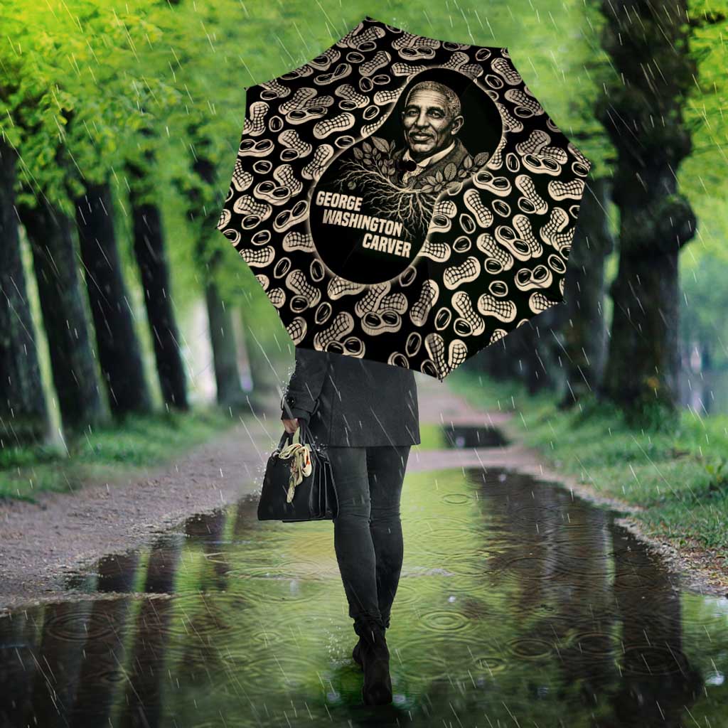 George Washington Carver Umbrella Peanut From Soil Comes Knowledge Quote and Agricultural Roots - African Pride