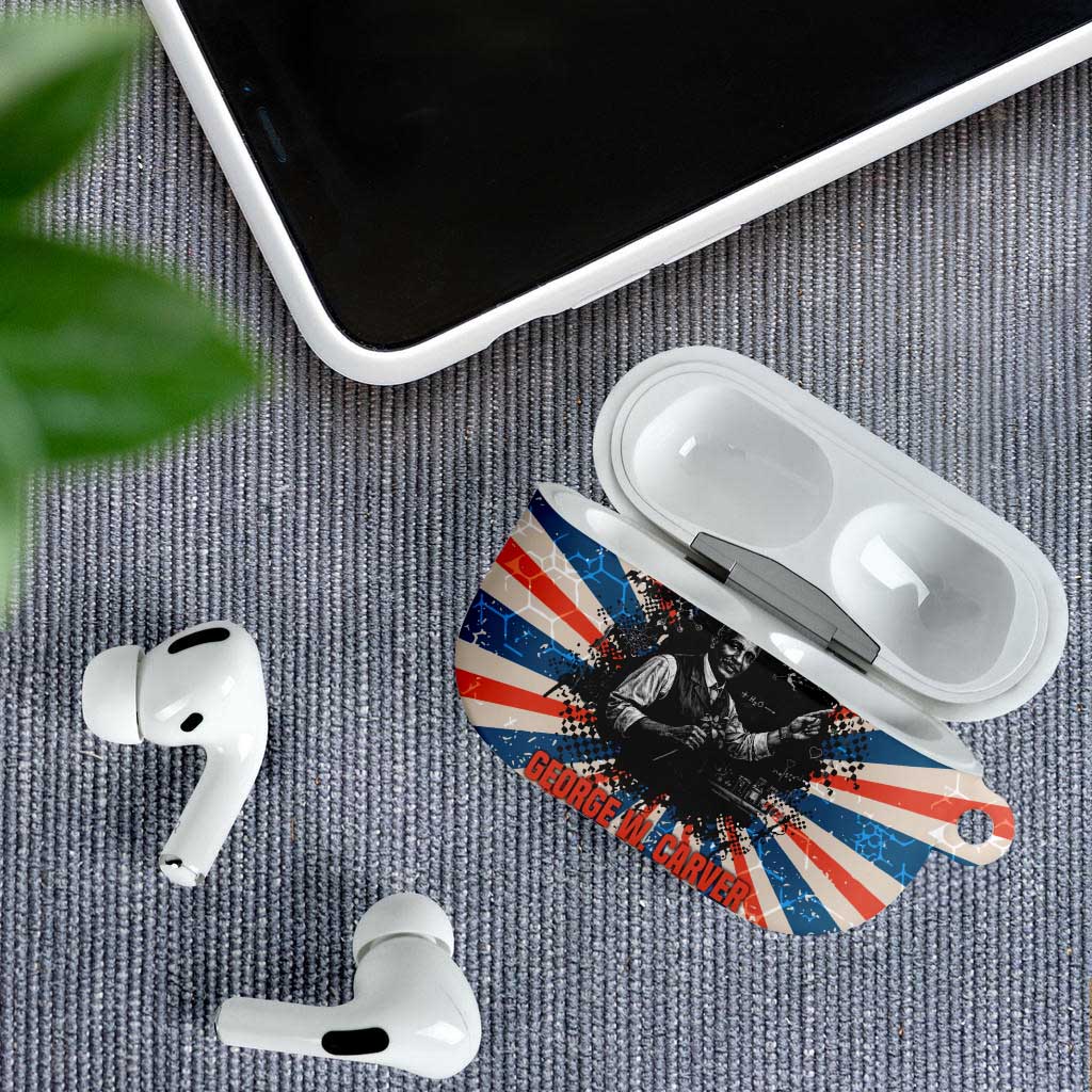 George Washington Carver AirPods Case with Science Teaching Scene, Education Is the Key Quote - African Pride