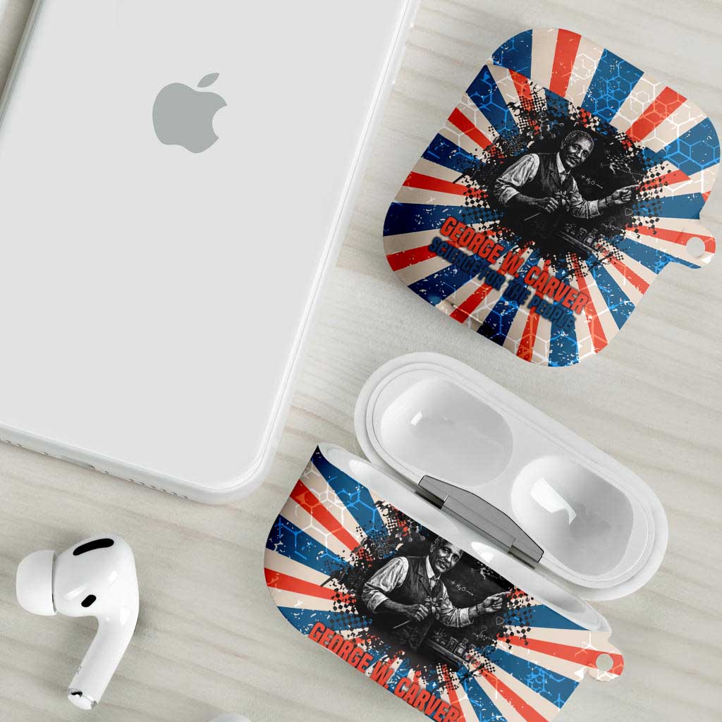 George Washington Carver AirPods Case with Science Teaching Scene, Education Is the Key Quote - African Pride