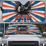 George Washington Carver Auto Sun Shade with Science Teaching Scene, Education Is the Key Quote - African Pride