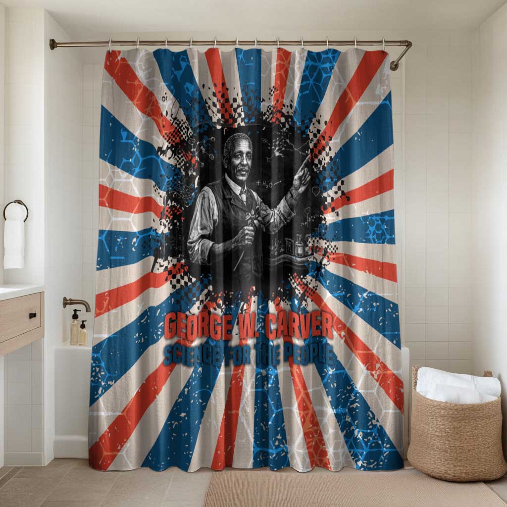 George Washington Carver Bathroom Set with Science Teaching Scene, Education Is the Key Quote - African Pride