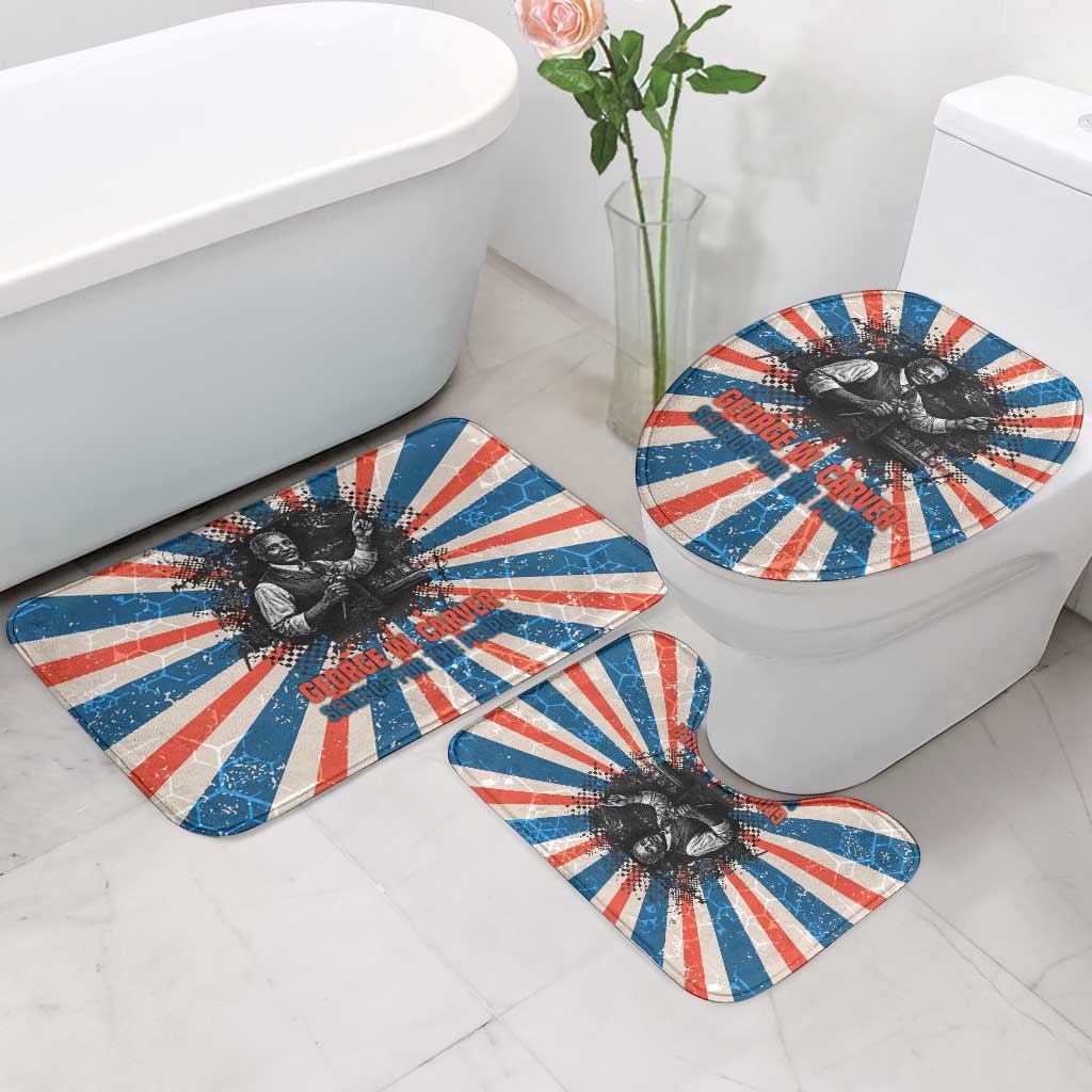 George Washington Carver Bathroom Set with Science Teaching Scene, Education Is the Key Quote - African Pride