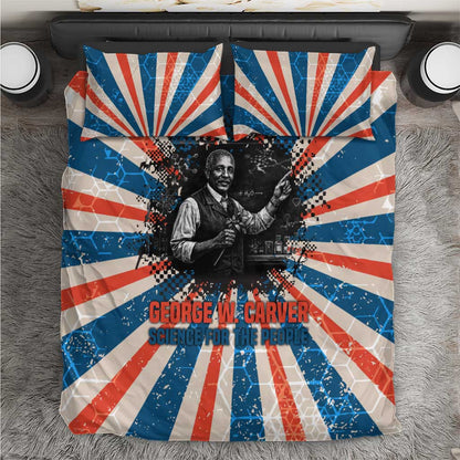 George Washington Carver Bedding Set with Science Teaching Scene, Education Is the Key Quote - African Pride
