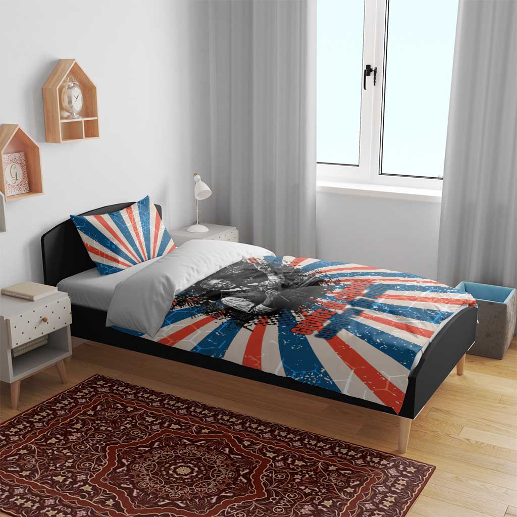 George Washington Carver Bedding Set with Science Teaching Scene, Education Is the Key Quote - African Pride