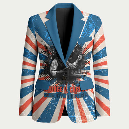 George Washington Carver Blazer with Science Teaching Scene, Education Is the Key Quote - African Pride