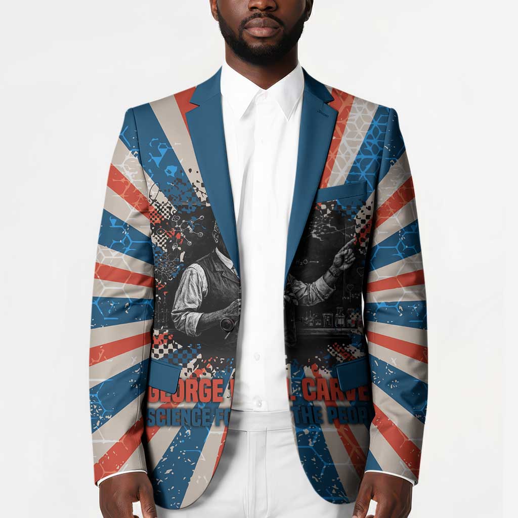 George Washington Carver Blazer with Science Teaching Scene, Education Is the Key Quote - African Pride