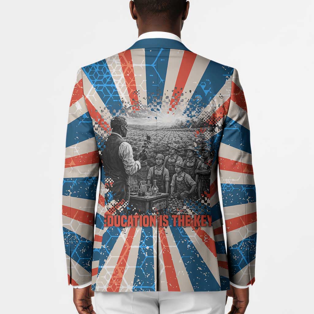 George Washington Carver Blazer with Science Teaching Scene, Education Is the Key Quote - African Pride