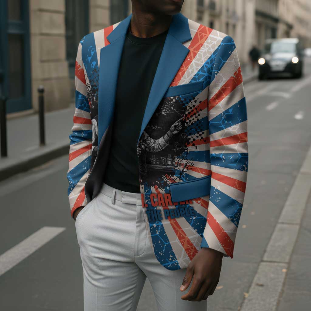 George Washington Carver Blazer with Science Teaching Scene, Education Is the Key Quote - African Pride