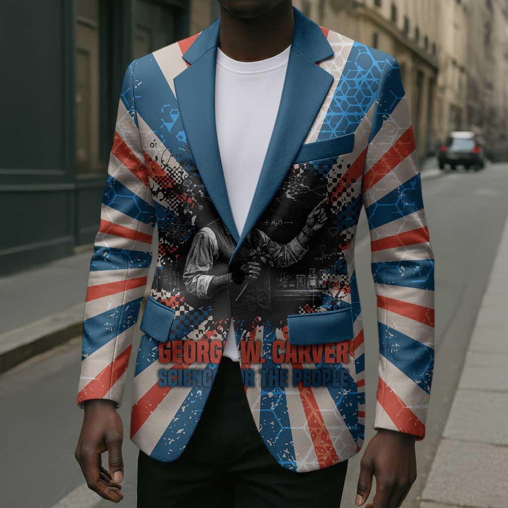 George Washington Carver Blazer with Science Teaching Scene, Education Is the Key Quote - African Pride