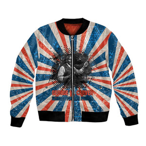 George Washington Carver Bomber Jacket with Science Teaching Scene, Education Is the Key Quote - African Pride