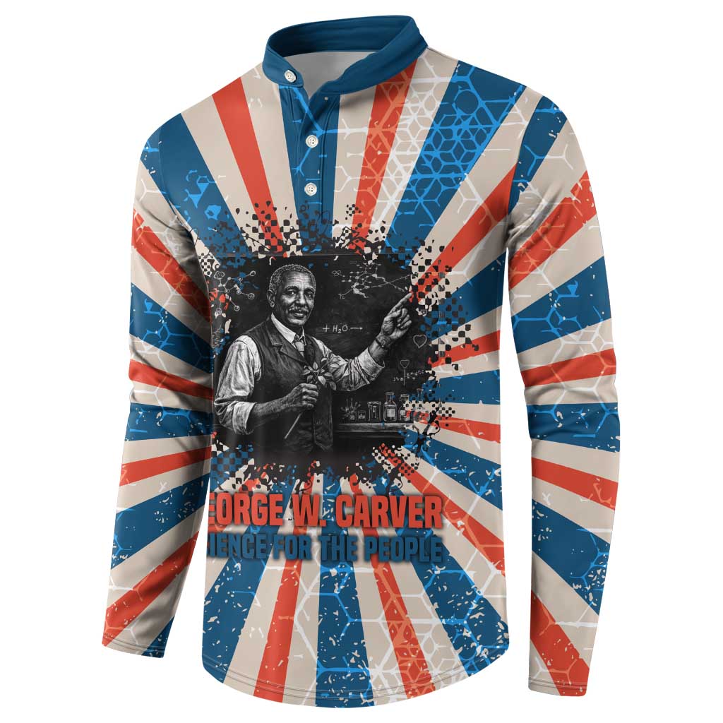 George Washington Carver Button Sweatshirt with Science Teaching Scene, Education Is the Key Quote