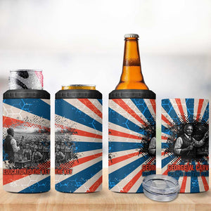 George Washington Carver 4 in 1 Can Cooler Tumbler with Science Teaching Scene, Education Is the Key Quote - African Pride