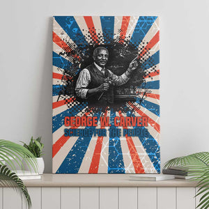 George Washington Carver Canvas Wall Art with Science Teaching Scene, Education Is the Key Quote - African Pride