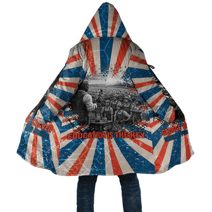 George Washington Carver Cloak with Science Teaching Scene, Education Is the Key Quote - African Pride
